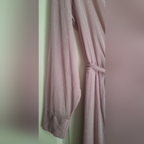 Alexa b nites dress womens sz 10 maxi shimmery lavender dress long sleeve formal - Picture 8 of 9